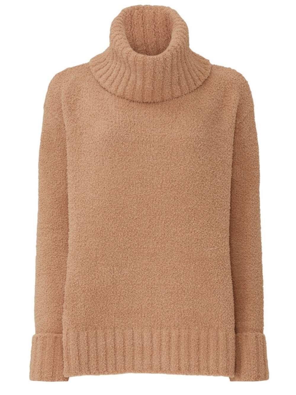 Adam Lippes Cozy Teddy Bear Turtleneck Sweater — Size M